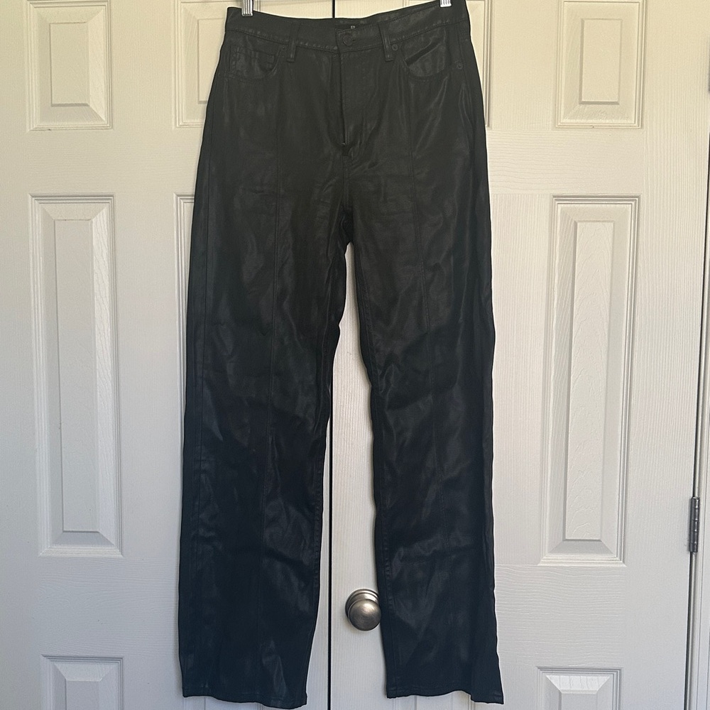 {Banana Republic} Coated Black Jeans